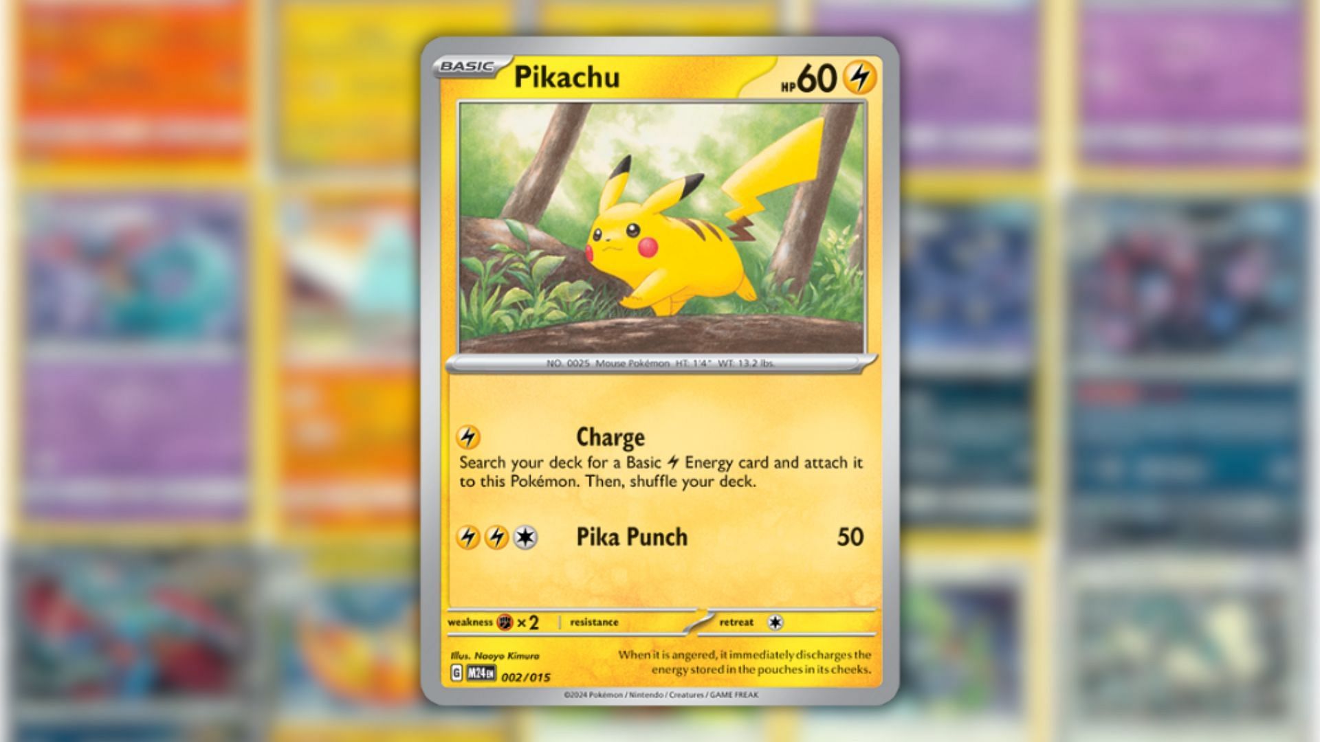 Pikachu&#039;s card that you can get from the Happy Meal (Image via The Pokemon Company)