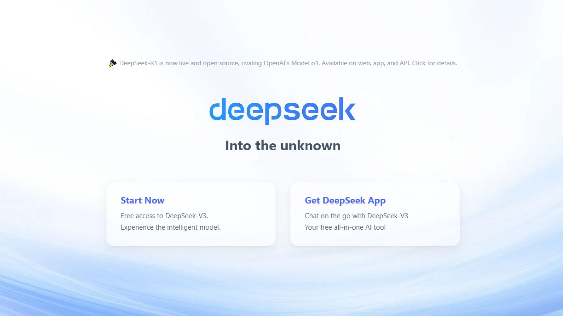 DeepSeek AI can be used on its site or on an app