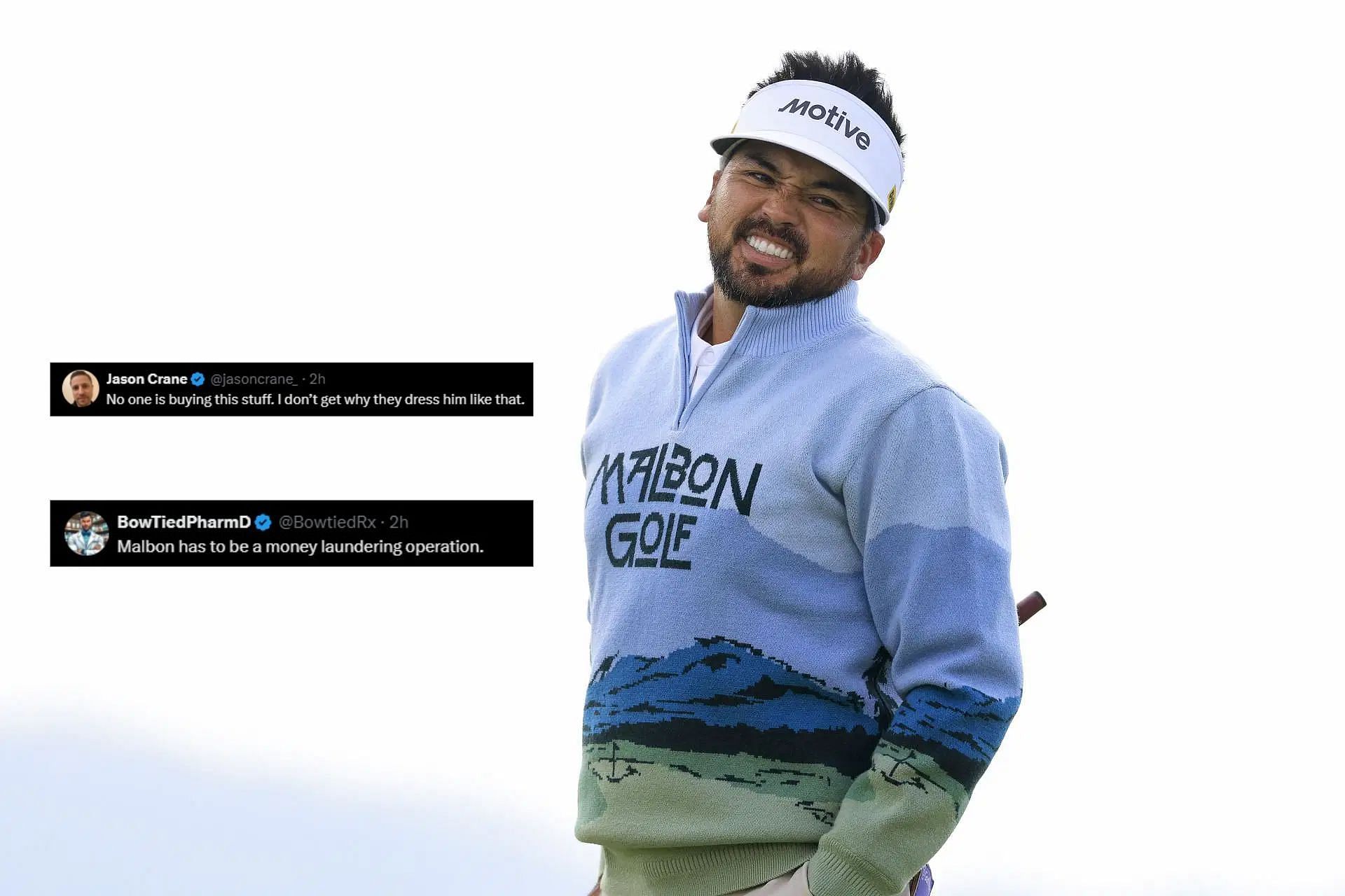 Jason Day, 2025 Farmers Insurance Open, final round (Image via Getty, @jasoncrane_, @BowtiedRx).  