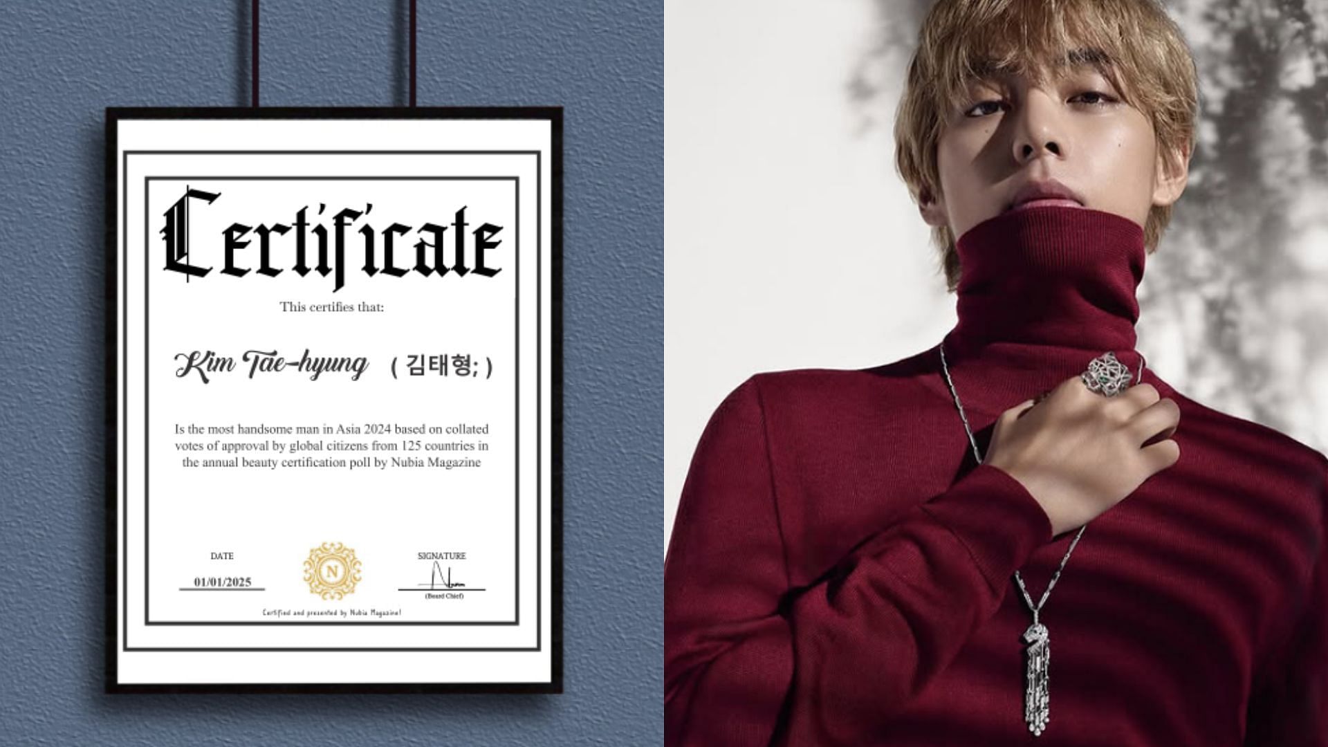 BTS&rsquo; Taehyung gets certified as the most handsome man in Asia 2024 