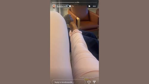 Kendra shares video of her husband giving her a foot massage during pregnancy. (Credits: @kendrarandle/Instagram)