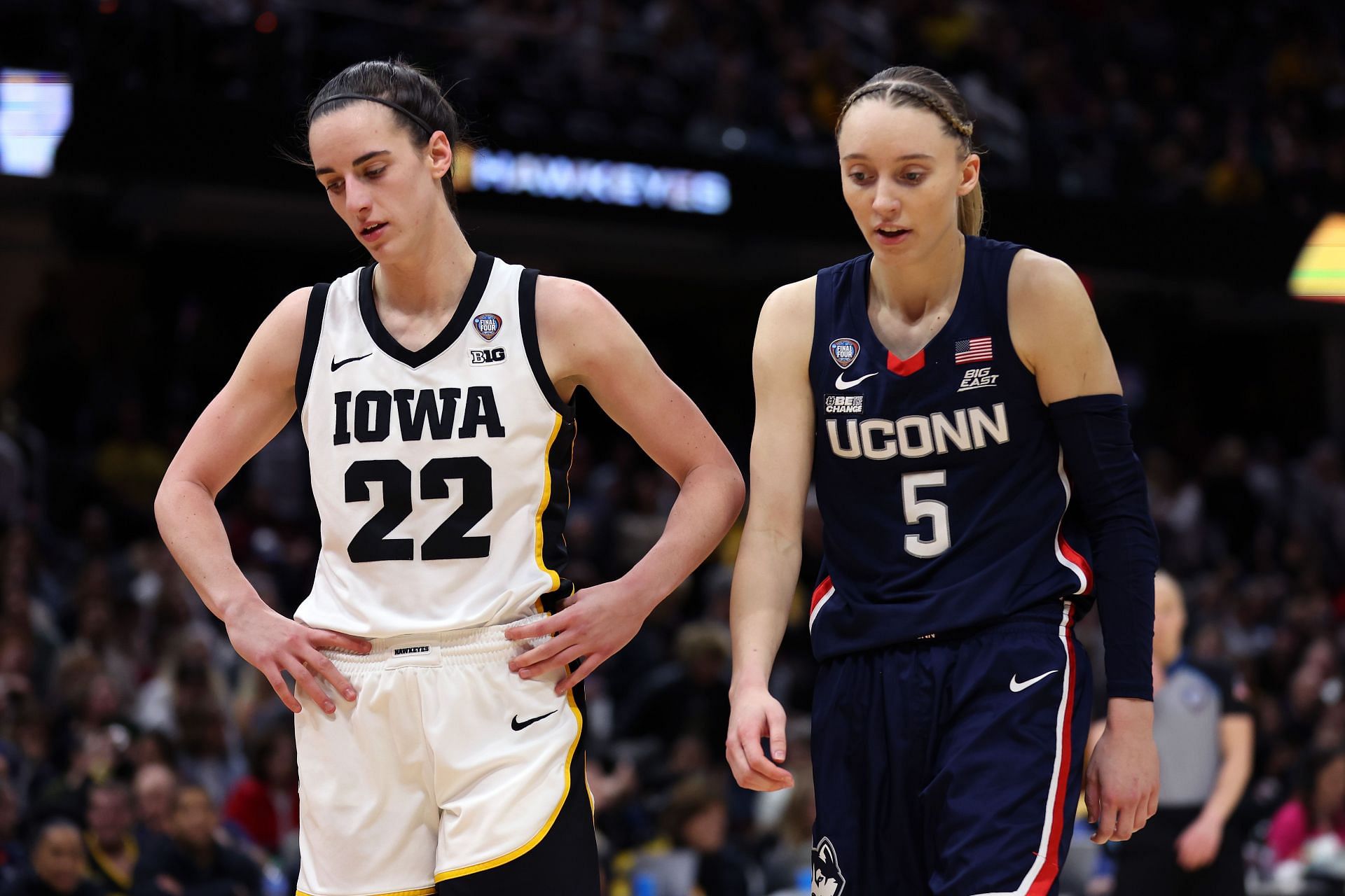 Caitlin Clark and Paige Bueckers. Source: Steph Chambers, Getty