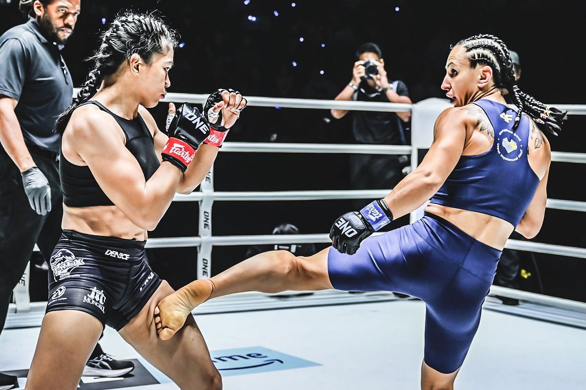 Denice Zamboanga (L) vs Alyona Rassohyna | Photo by ONE Championship