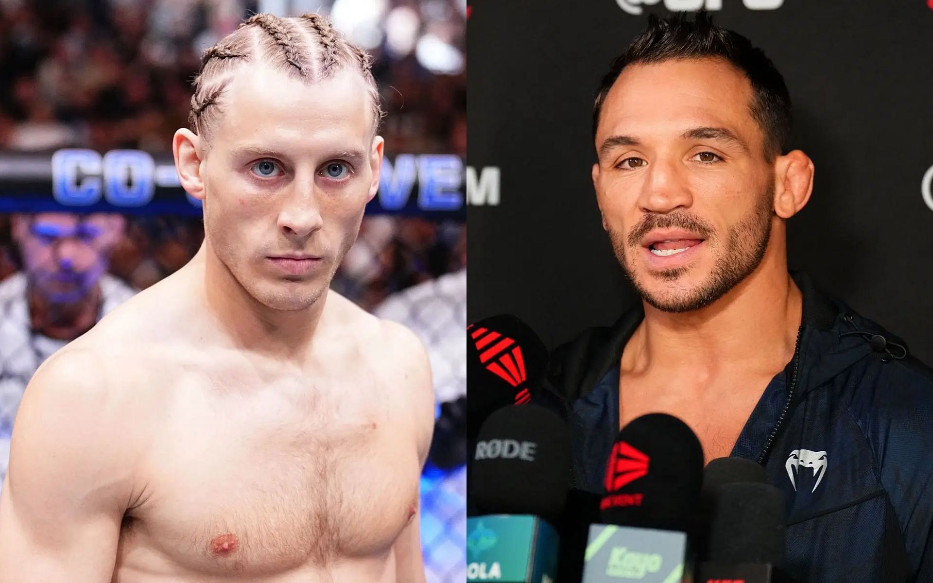 Michael Chandler (right) welcomes Paddy Pimblett (left) clash following gruelling six-fight streak [Images courtesy: Getty Images]