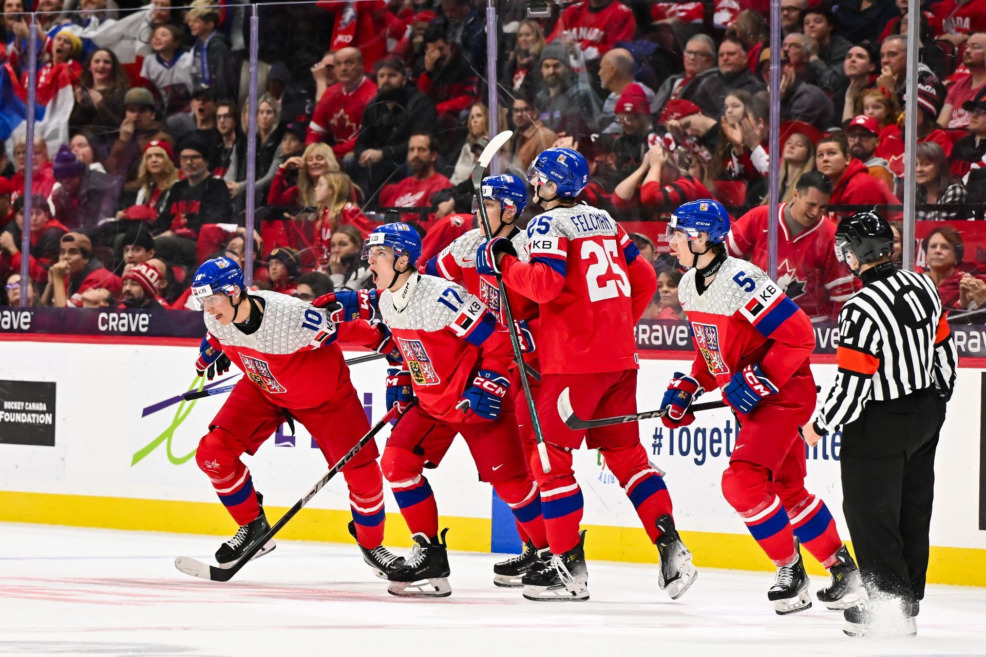 Czechia vs. Canada: Quarterfinals - 2025 IIHF World Junior Championship - Source: Getty