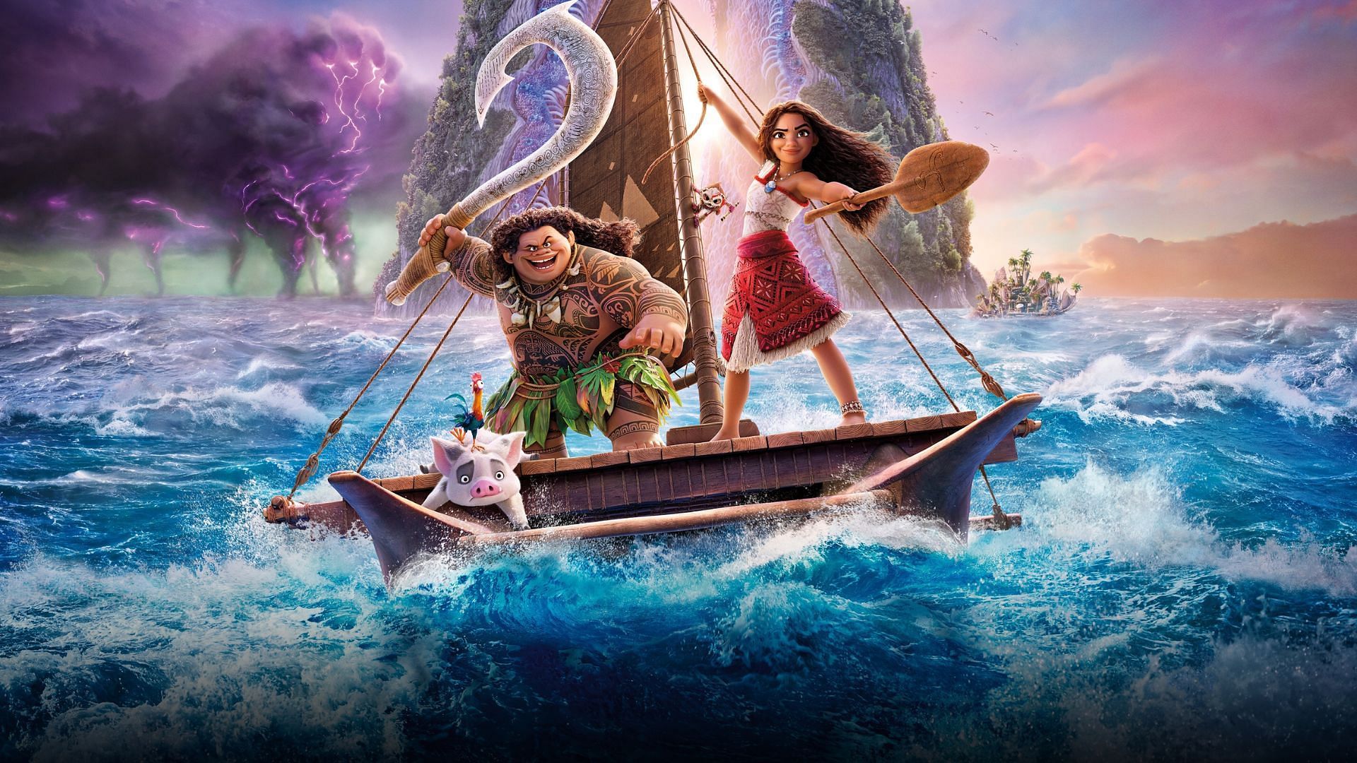 A poster of Moana 2 