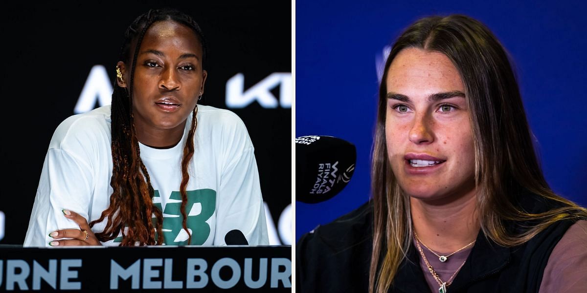 Gauff (L), Sabalenka (R) Source: Getty