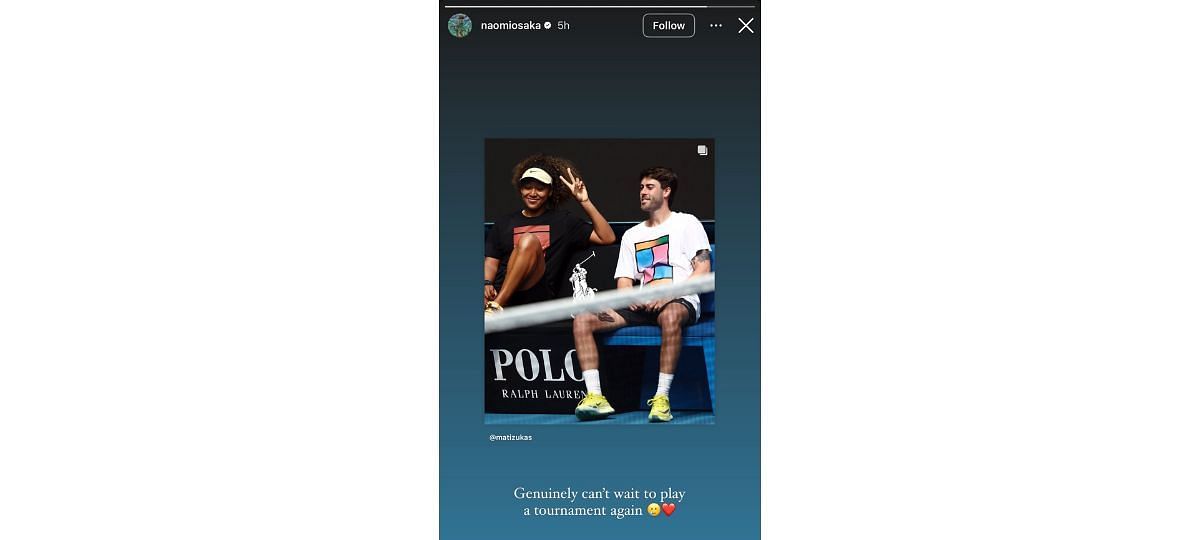 Naomi Osaka&#039;s Instagram story/@naomiosaka