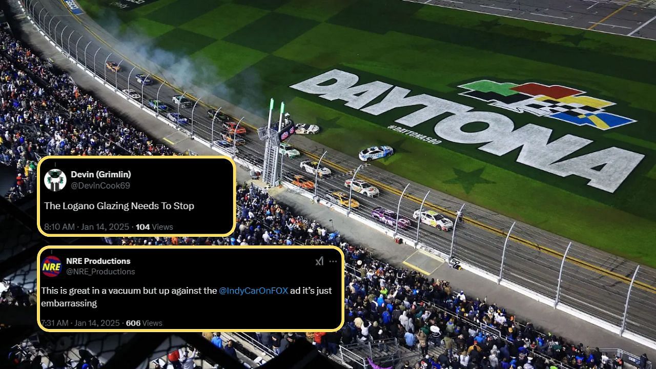 Fans react as NASCAR release new Daytona 500 promo after IndyCar&rsquo;s unanimously loved commercial (via Getty/ @DevinCook69 and @NRE_Productions on X)