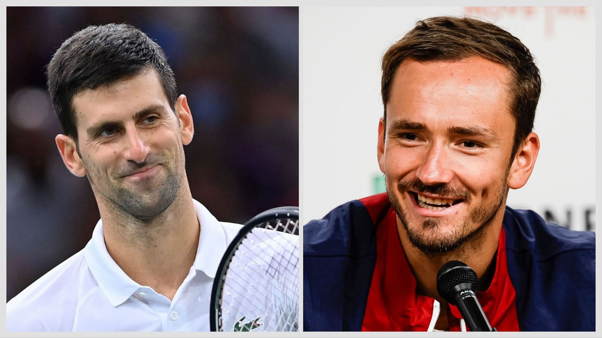 Novak Djokovic and Daniil Medvedev. Source: Getty