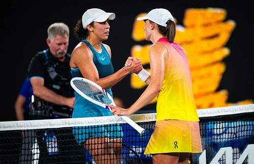 Madison Keys and Iga Swiatek at the 2025 Australian Open - Source: Getty