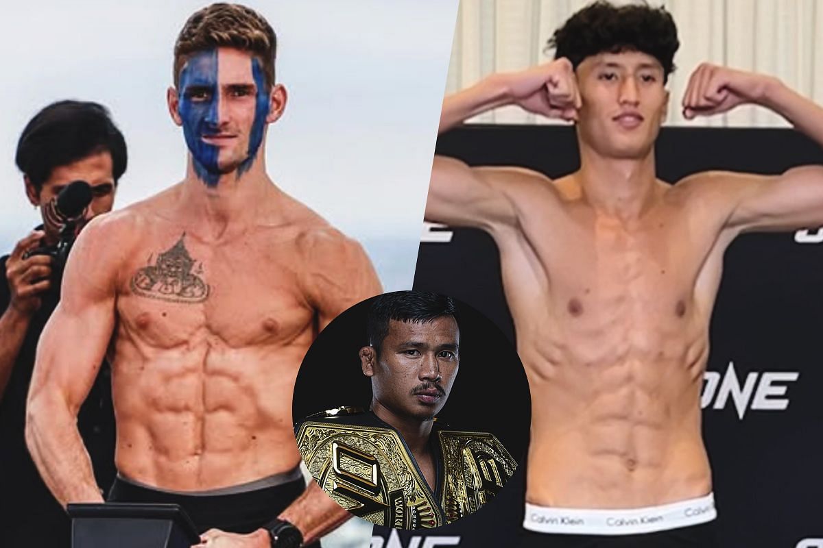 Superlek (middle) talks about Nico Carrillo (L) vs Nabil Anane (R) | Image by ONE Championship