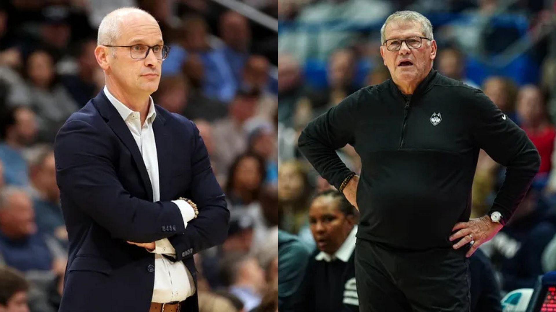 UConn coaches Dan Hurley and Geno Auriemma. Source: Imagn