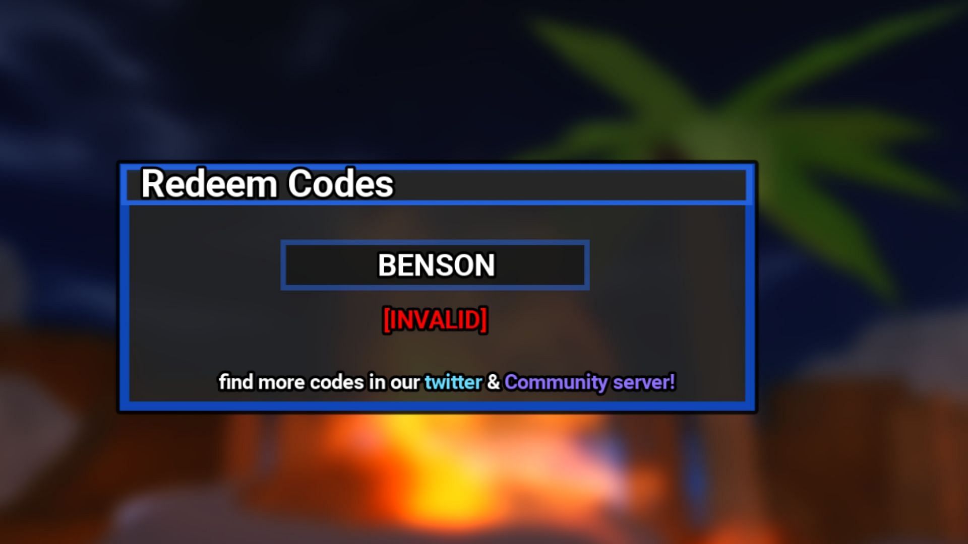 Double check the entered code before hitting the &quot;[REDEEM]&quot; button (Image via Roblox)