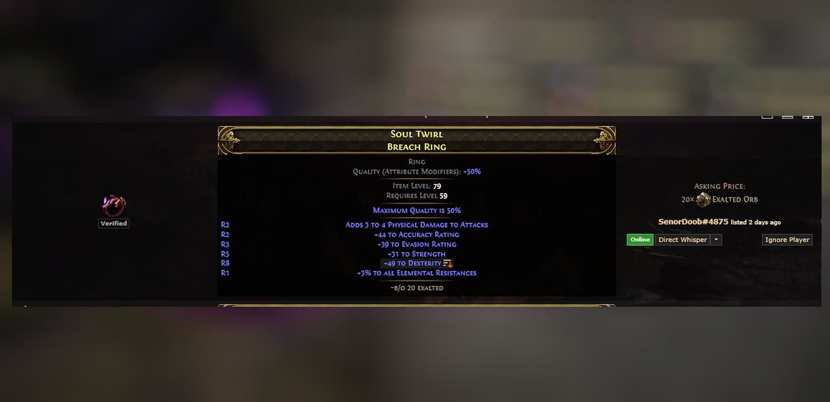 Breach Rings can stack affixes higher than others (Image via GGG)