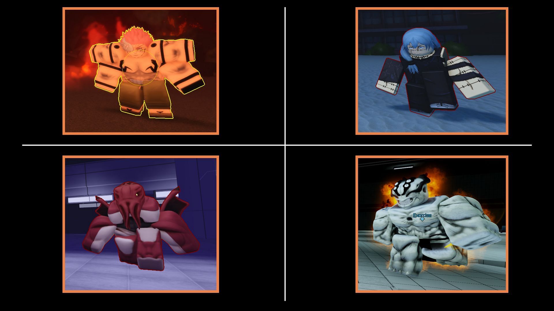 There are various Raid Bosses you can face in the game (Image via Trello/Jujutsu Infinite)