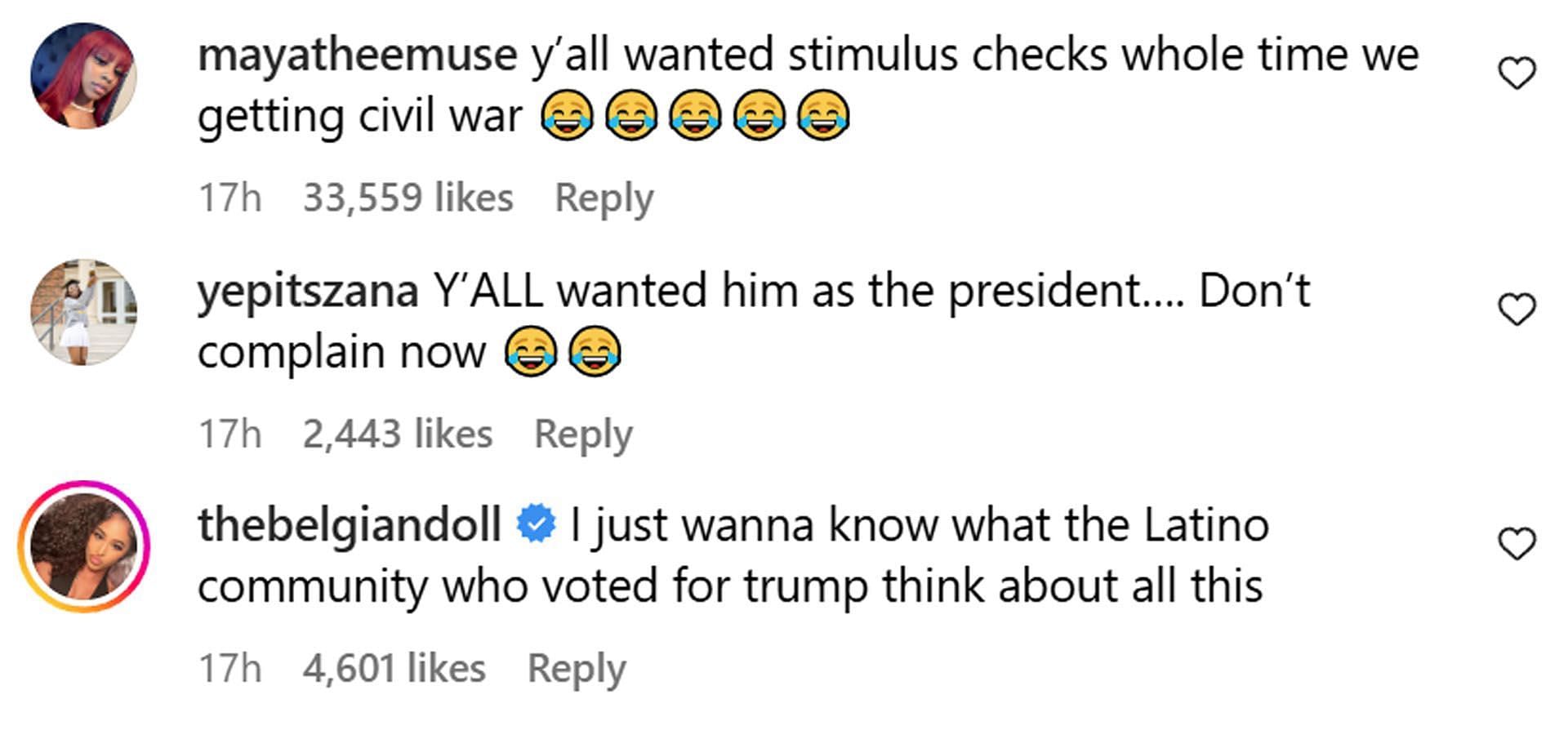 Comments reacting to the news (Image via Instagram/@theshaderoom)