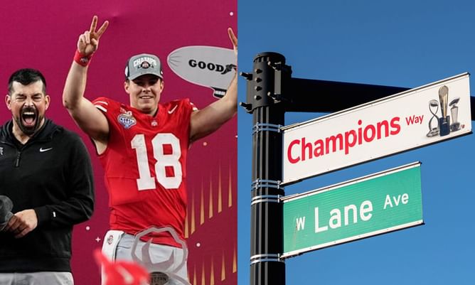 Pic: Street outside Ohio State's stadium renamed to honor Ryan Day & team's historic championship title