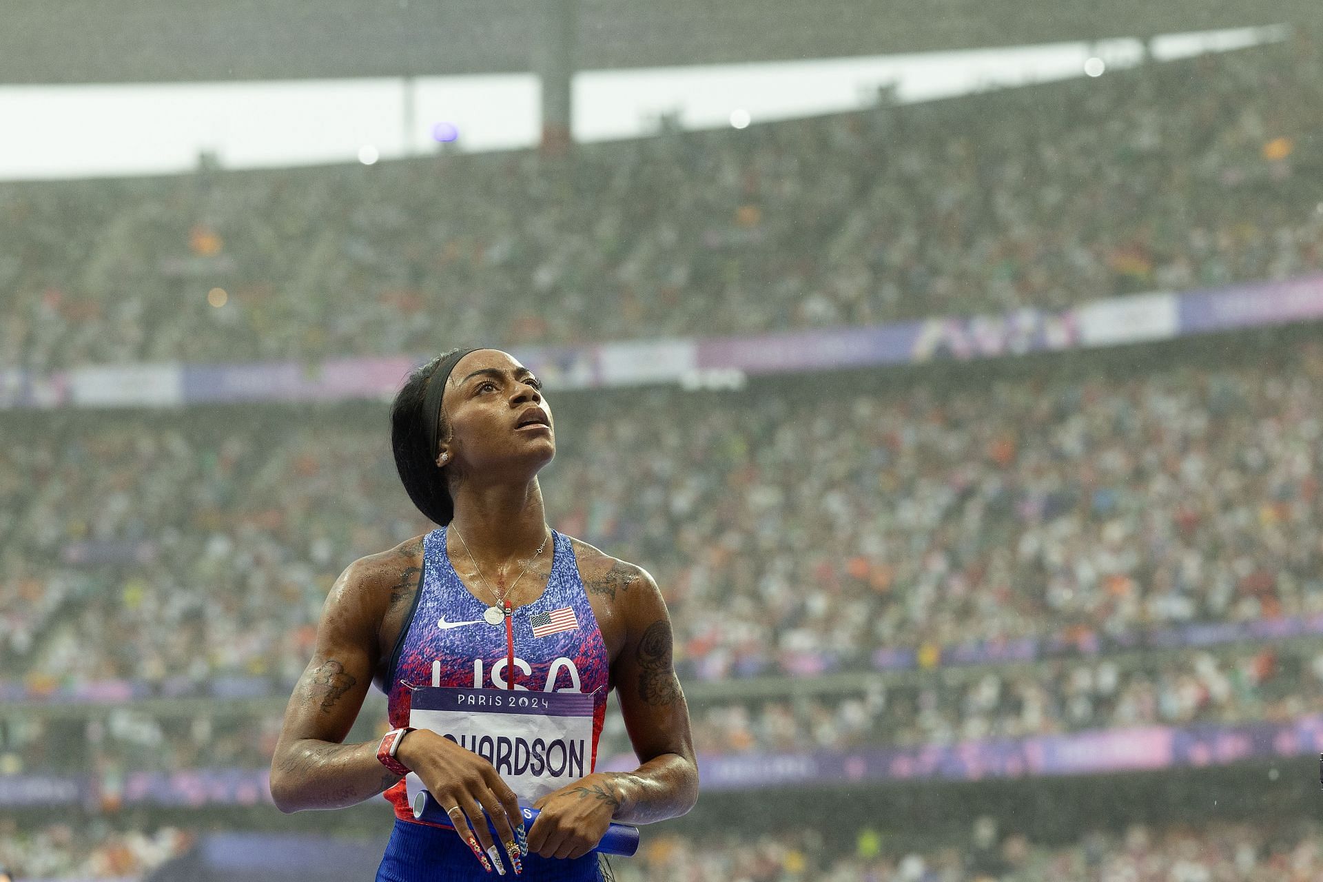 Sha&#039;Carri Richardson during Athletics - Olympic Games Paris 2024: Day 14 - Source: Getty