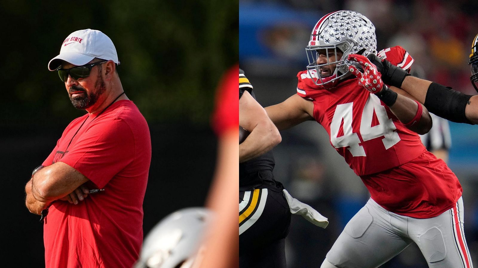 Ohio State coach Ryan Day will lean on defenders like JT Tuimoloau to swing the CFP title game over Notre Dame. (Photo Credits: IMAGN)