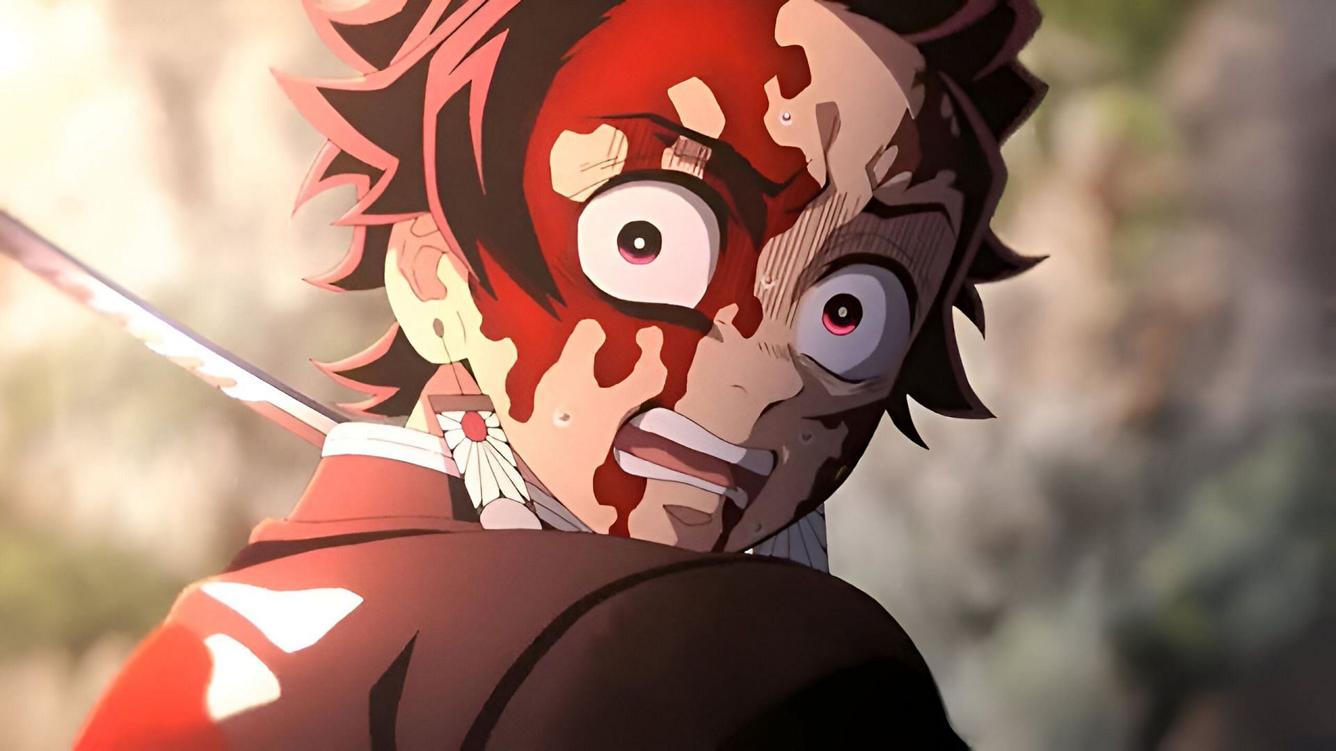 Tanjiro as seen in the anime (Image via ufotable)