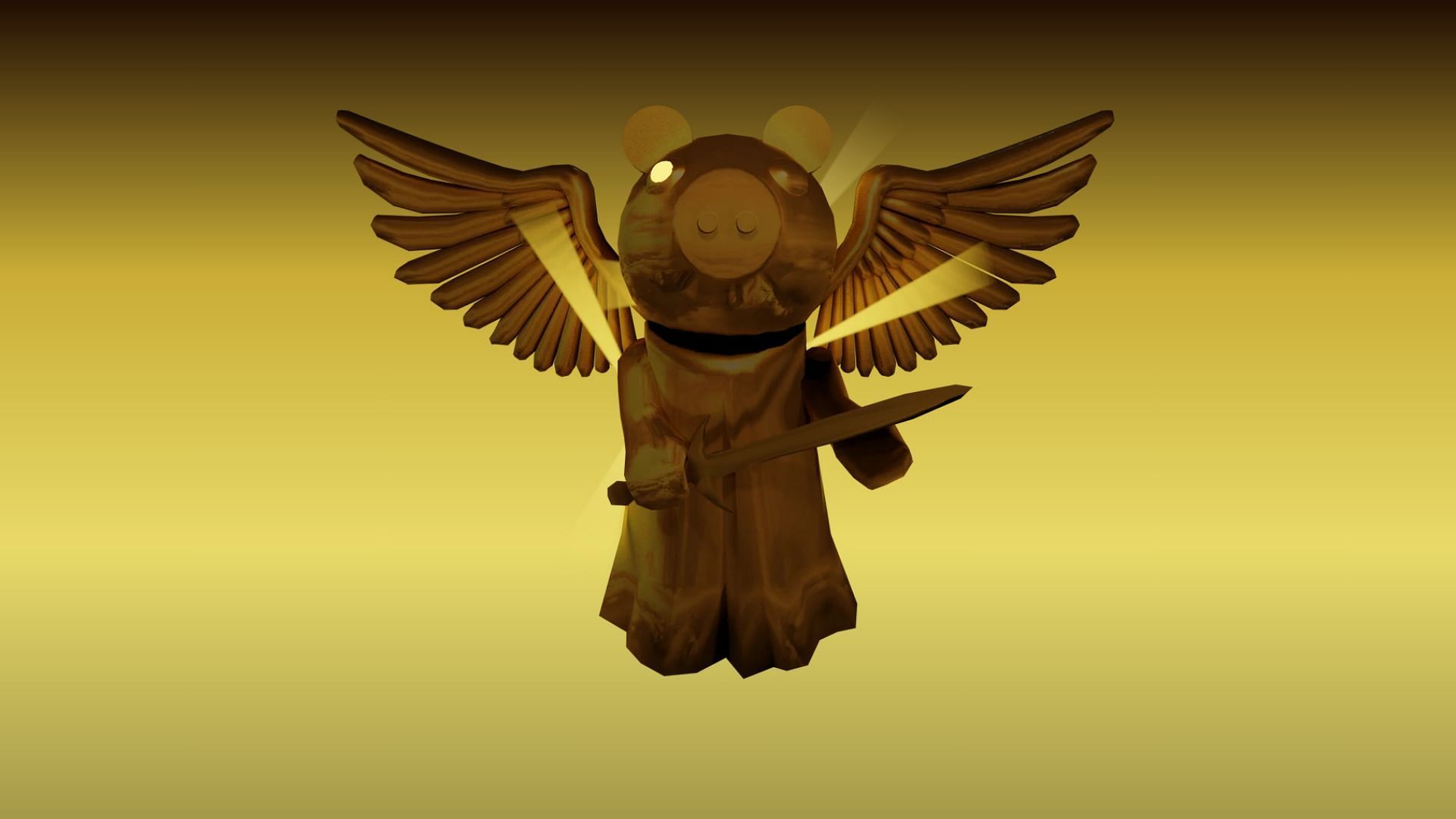 Featured image of the Gold Piggy skin (Image via Roblox)