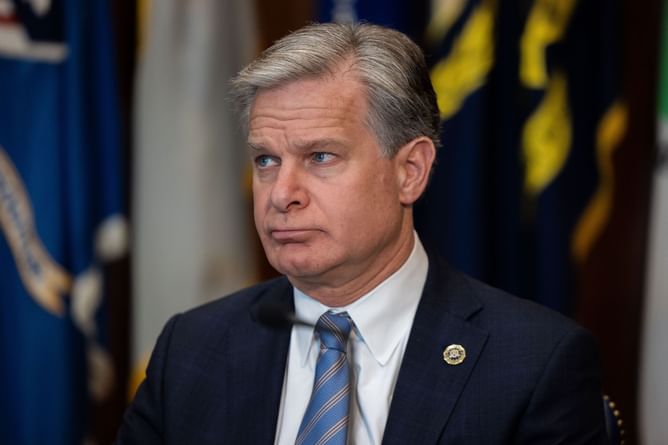 "I guess Pinnochio wasn't available" — Internet reacts to former FBI director Christopher Wray doing a 60 Minutes interview