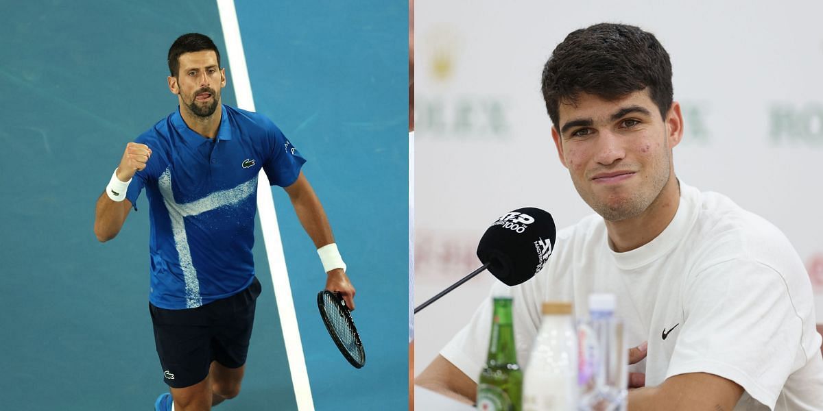 Djokovic (L), Alcaraz (R); Source: Getty