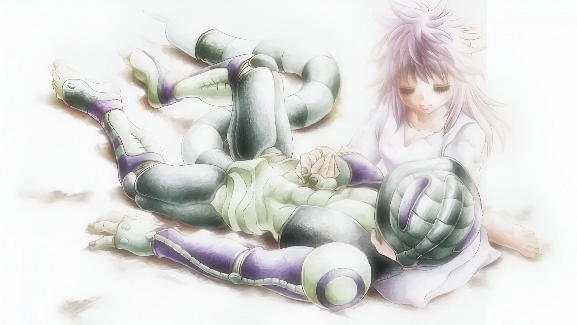 Meruem and Komugi as seen in Hunter X Hunter anime (Image via Madhouse)