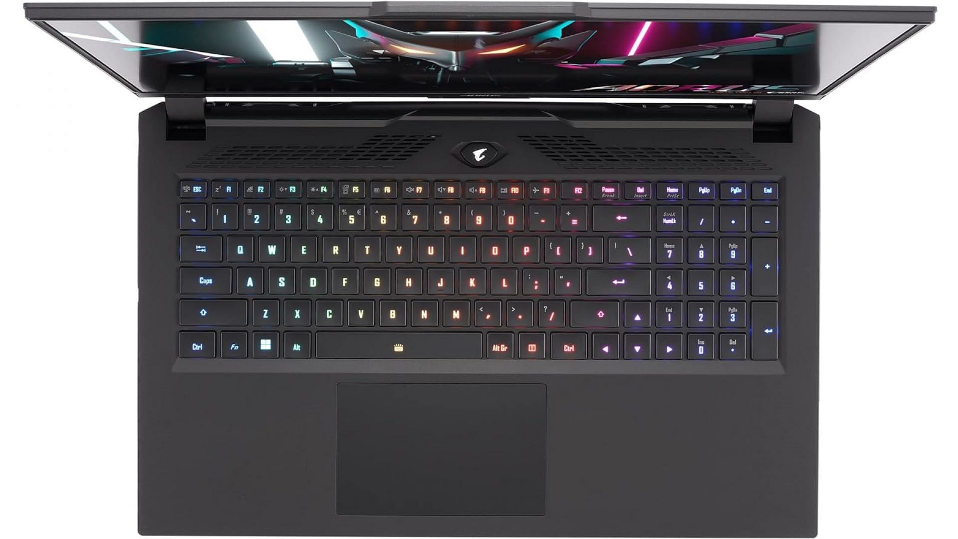 Gigabyte Aorus 17H&#039;s RGB keyboard (Image via Gigabyte)