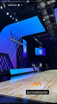 Martin gives a sneak peek of the Unrivaled practice session (Image: @katemartin IG)