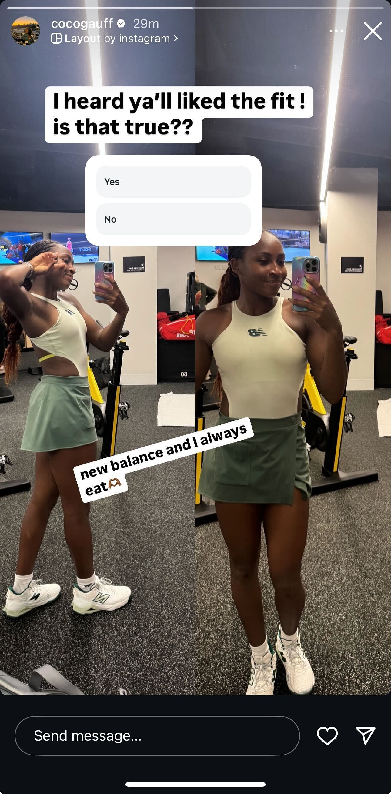 Screengrab from Coco Gauff&#039;s Instagram @cocogauff