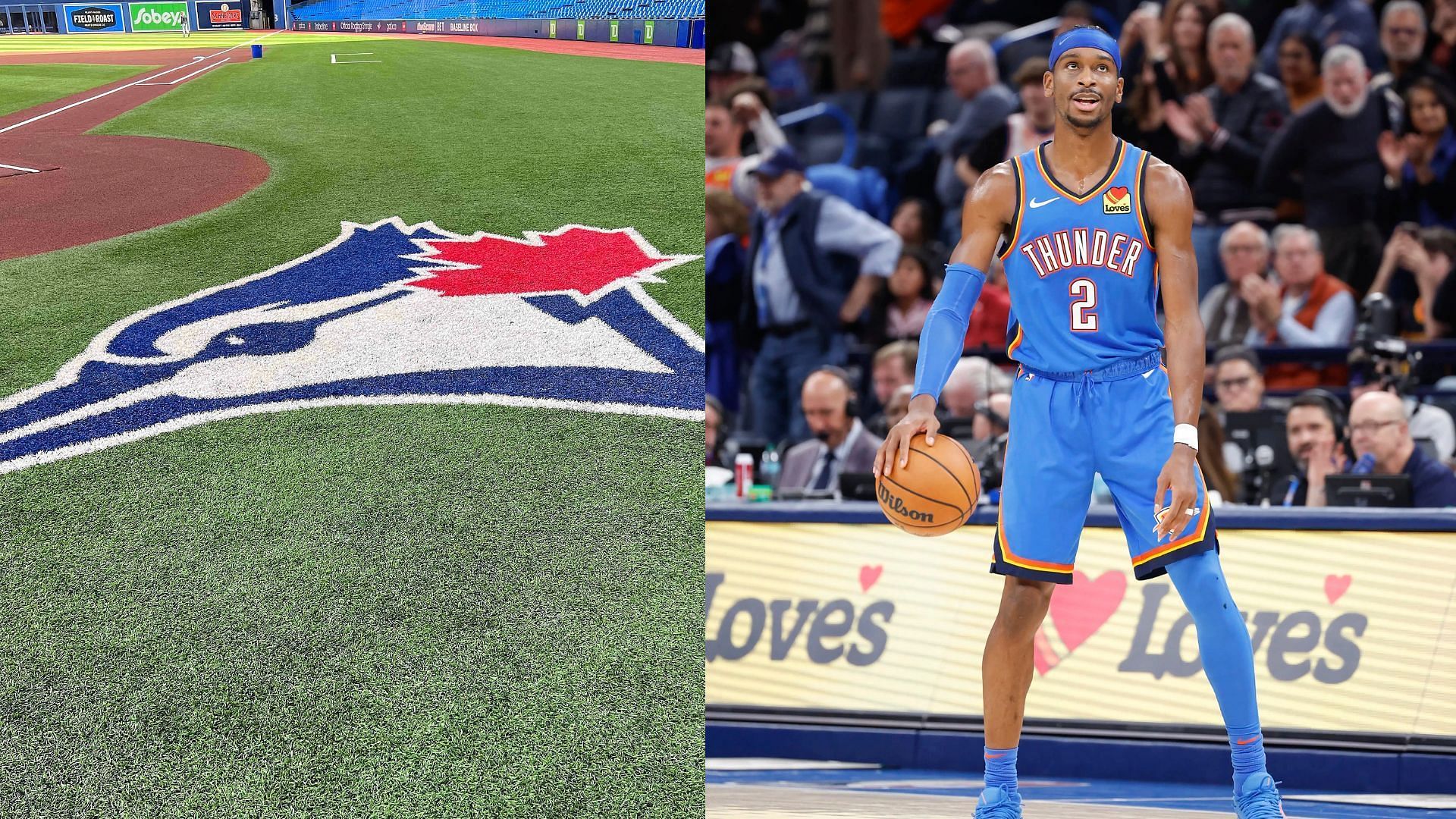 Shai Gilgeous-Alexander gives a shout-out to the Toronto Blue Jays during a press conference (Photo Source: IMAGN)