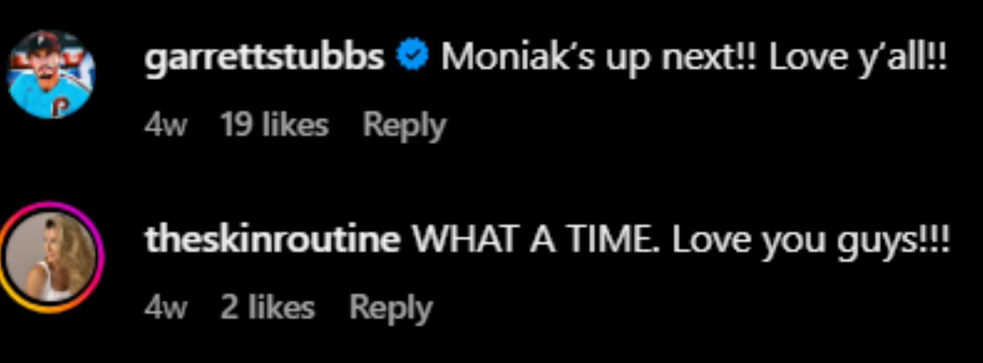 Comments section of Mickey Moniak&#039;s post