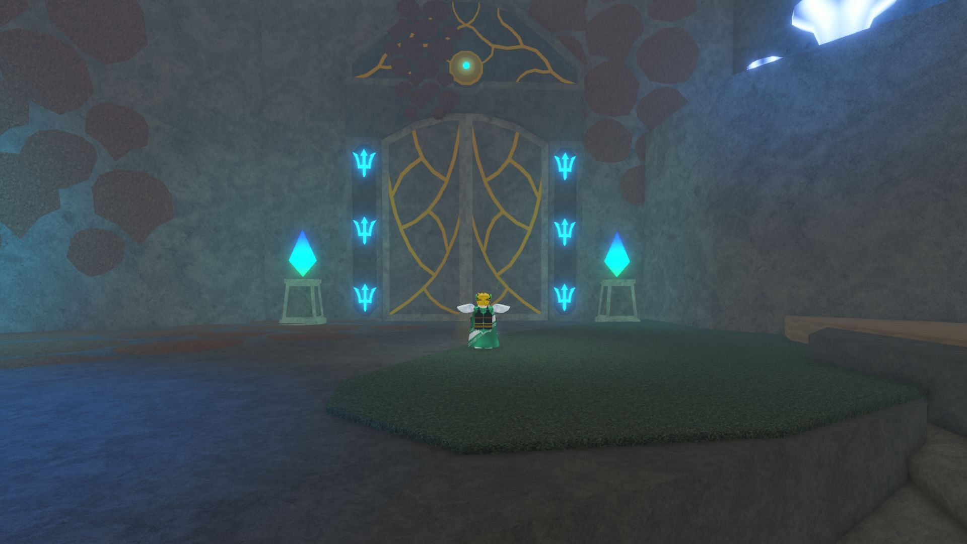 The door will open once you complete the trial (Image via Roblox)