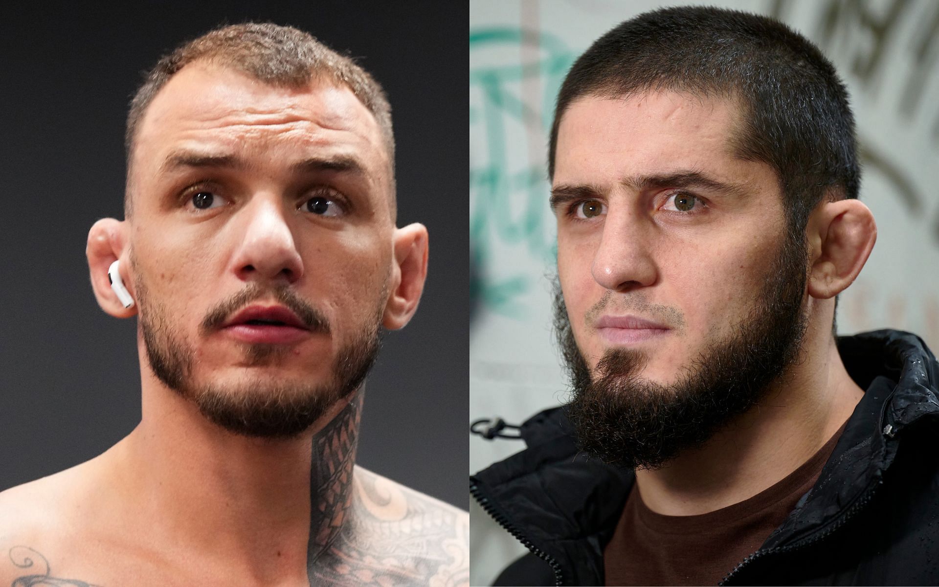 Renato Moicano (left) will collide with Islam Makhachev (right) for the lightweight throne at UFC 311 [Images courtesy: Getty Images]