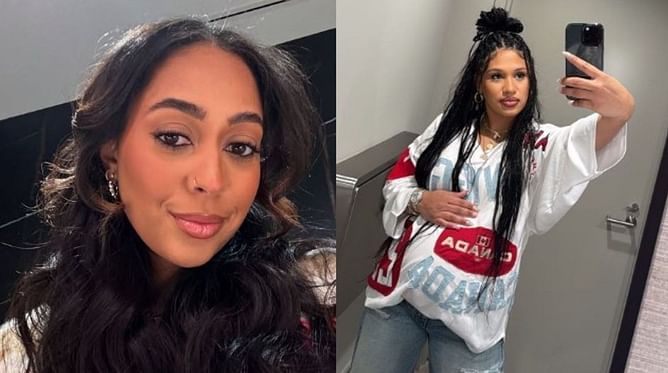 Steph Curry's sister Sydel Curry drops 4-word reaction on Andrew Wiggins' gf Mychal Johnson's 'hot mom era' snaps