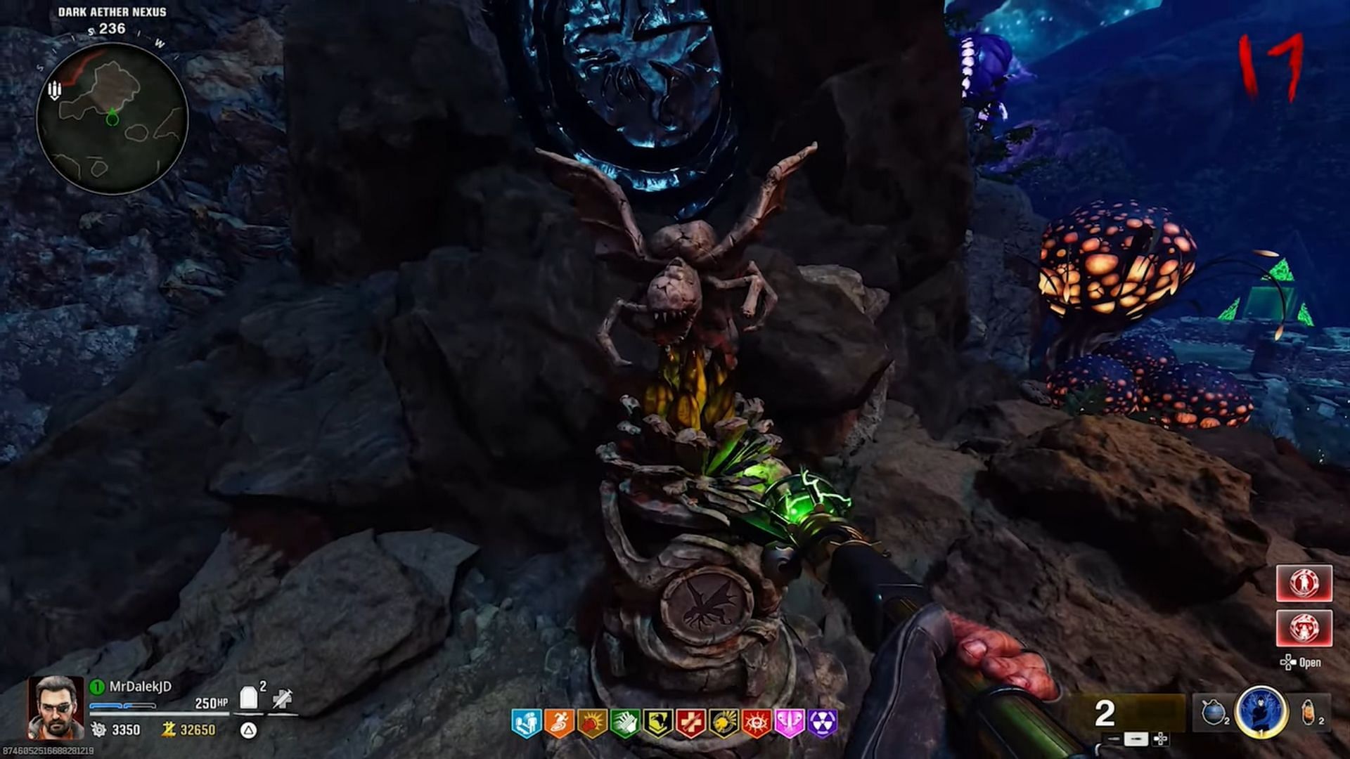 Parasite Statue in Dark Aether Nexus (Image via YouTube/@MrDalekJD)