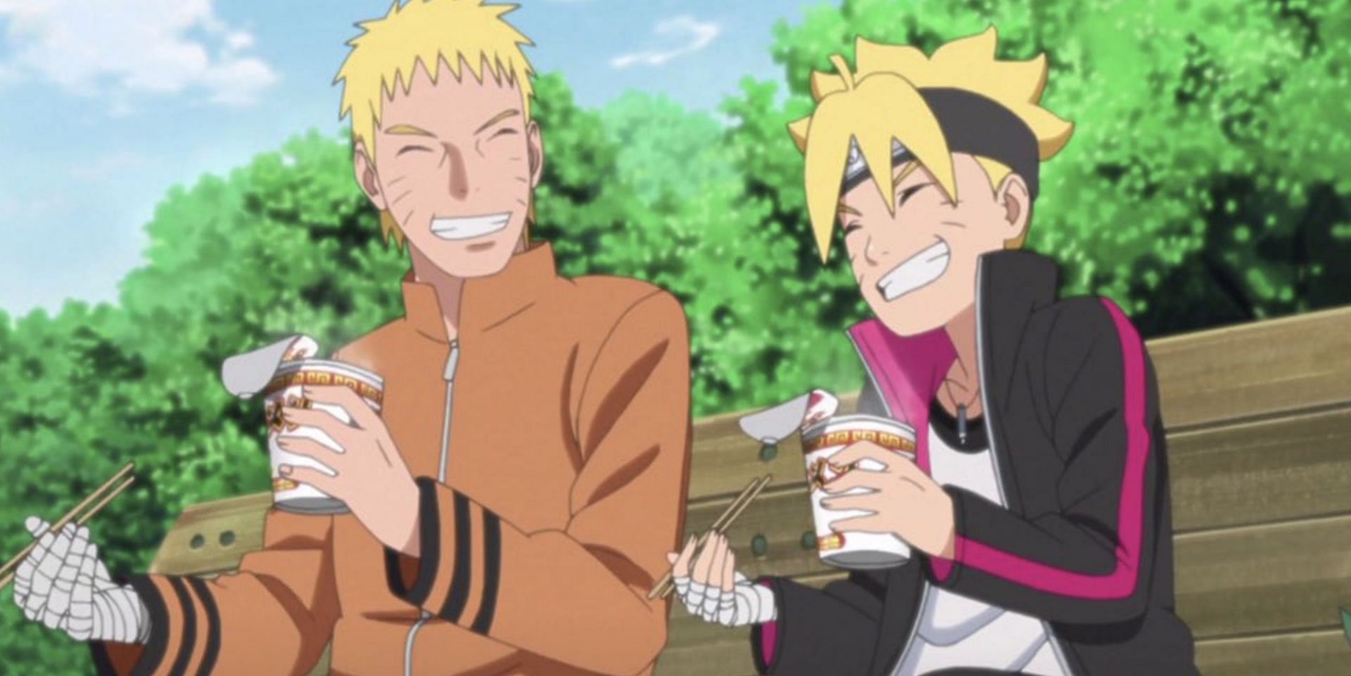 Naruto and Boruto as seen in anime (Image via Studio Pierrot)