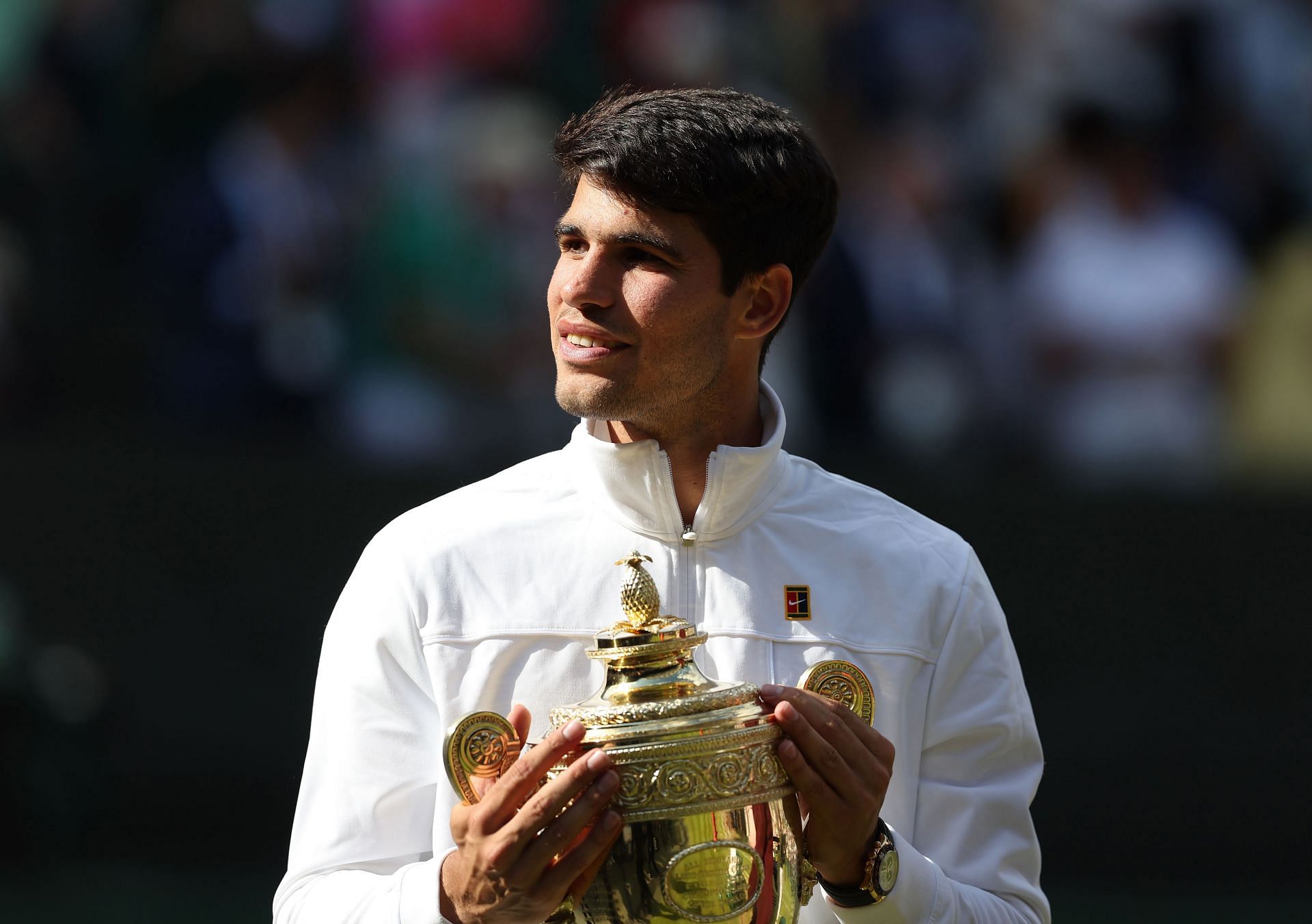 Carlos Alcaraz at Wimbledon 2024. (Photo: Getty)