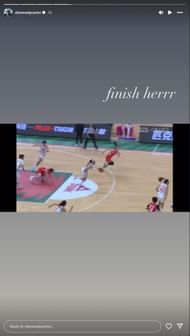 Chennedy Carter's Instagram story - Source: @chennedycarter