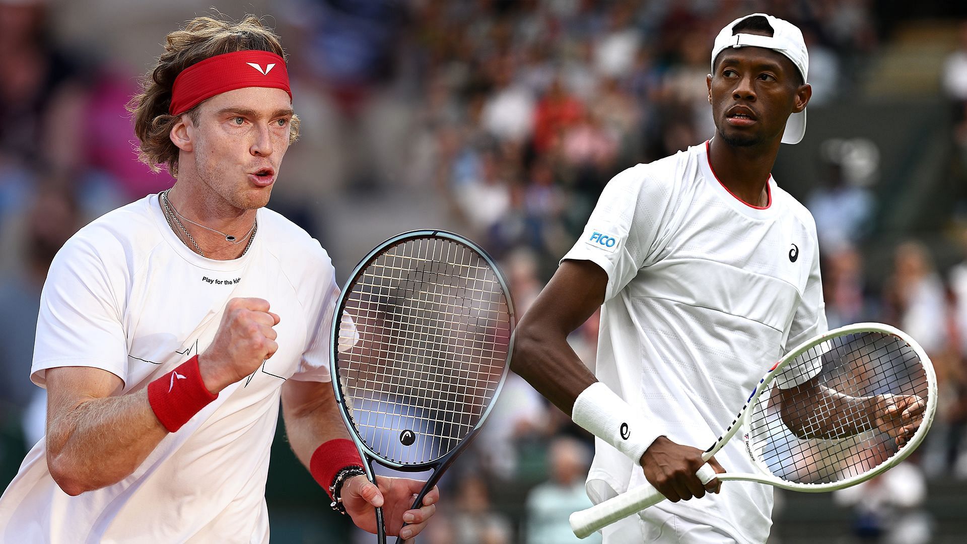 Andrey Rublev vs Christopher Eubanks is one of the second-round matches at the Open Occitanie 2025. (Photos: Getty)