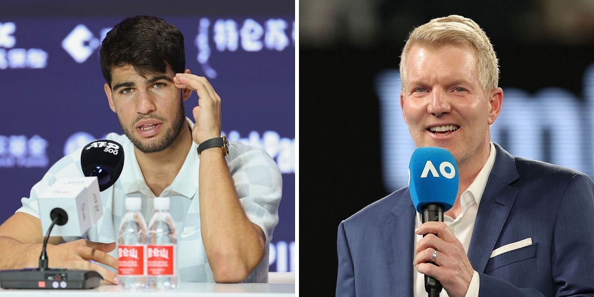 Carlos Alcaraz and Jim Courier. Source: Getty