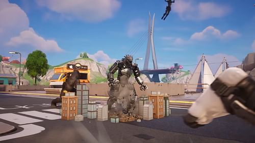 Mechagodzilla and Kong in Fortnite Chapter 6 Season 1 (Image via Epic Games)