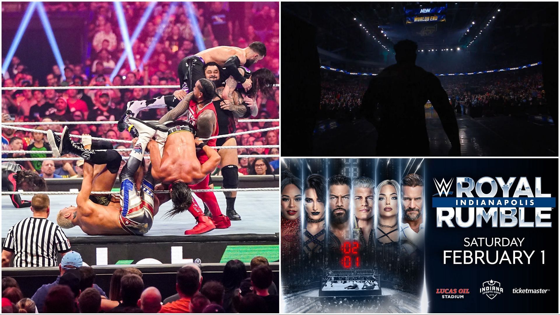 WWE and AEW fans watch fast-paced in-ring action