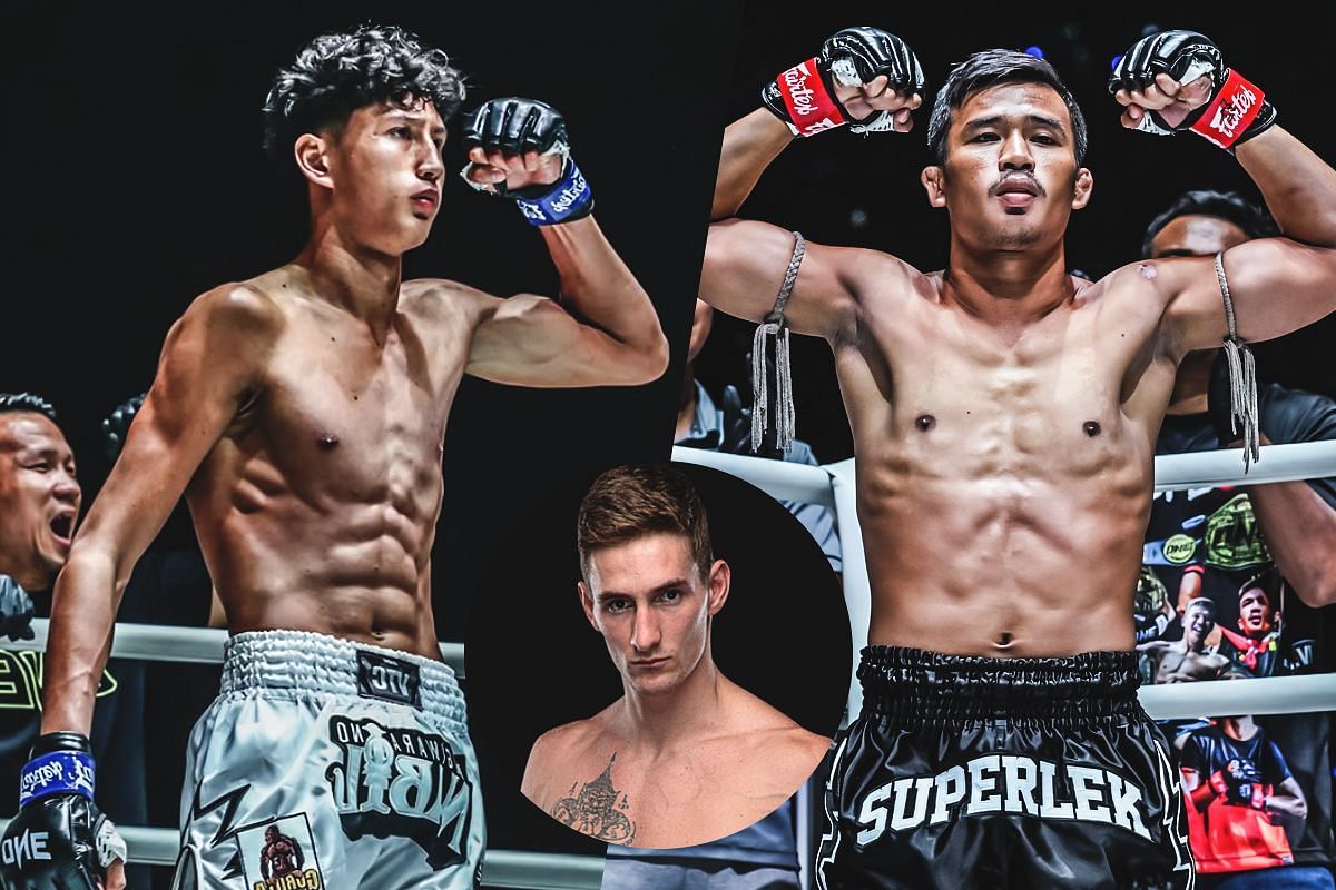 Nico Carrillo (middle), Nabil Anane (L) and Superlek (R) | Image by ONE Championship