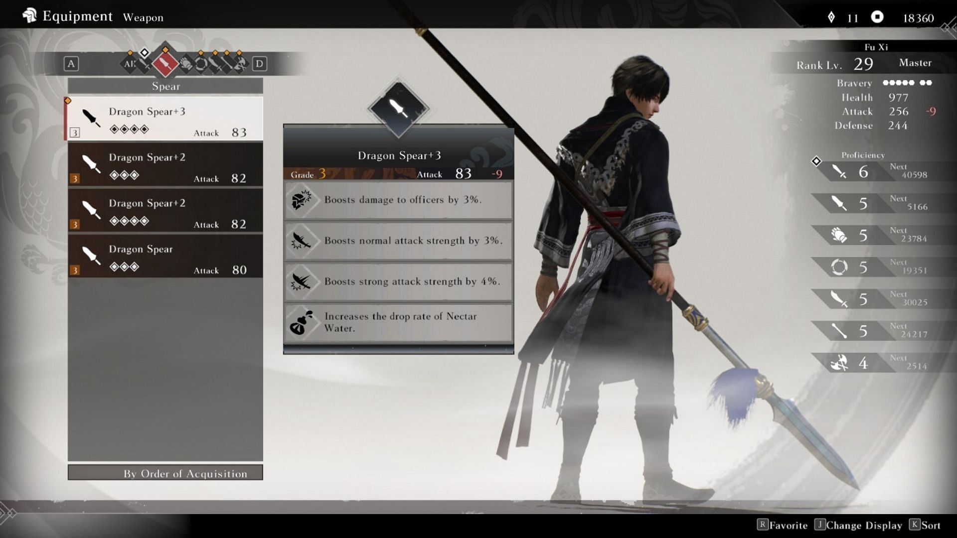 Spears with better grades have more utility (Image via Koei Tecmo Games)