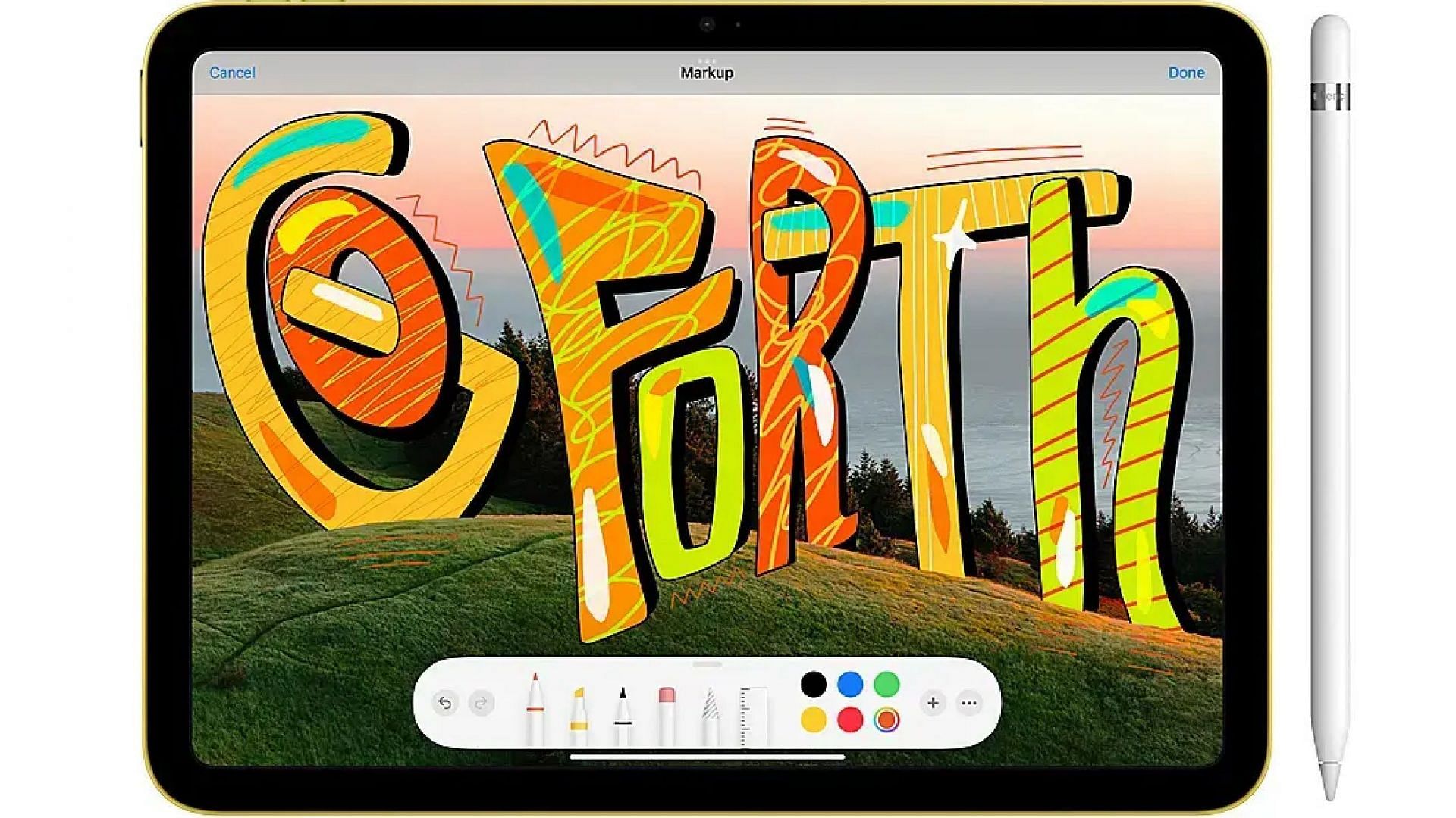 Apple iPad 10th Gen with Apple Pencil (Image via Apple)