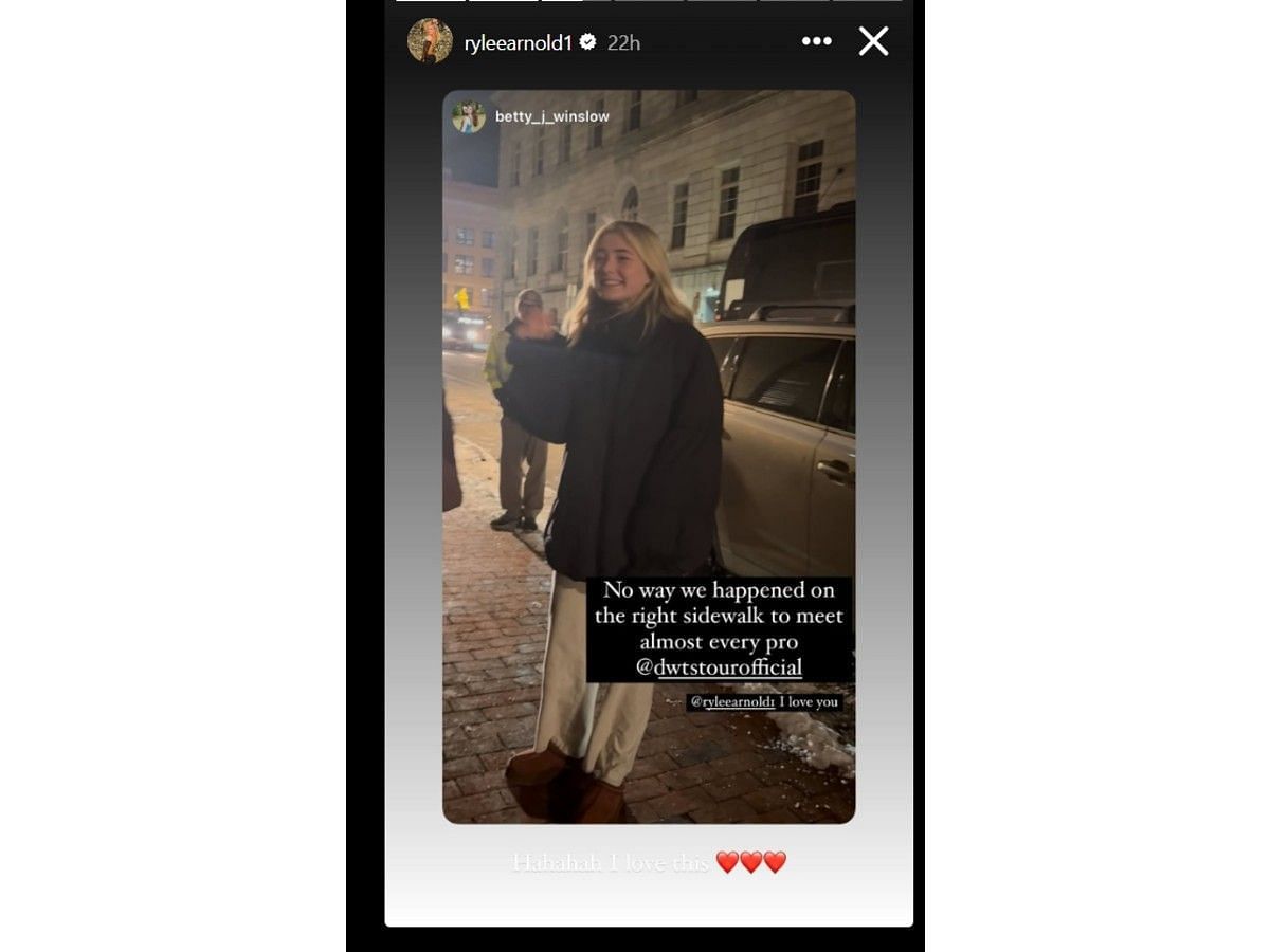 Rylee Arnold&#039;s Instagram story