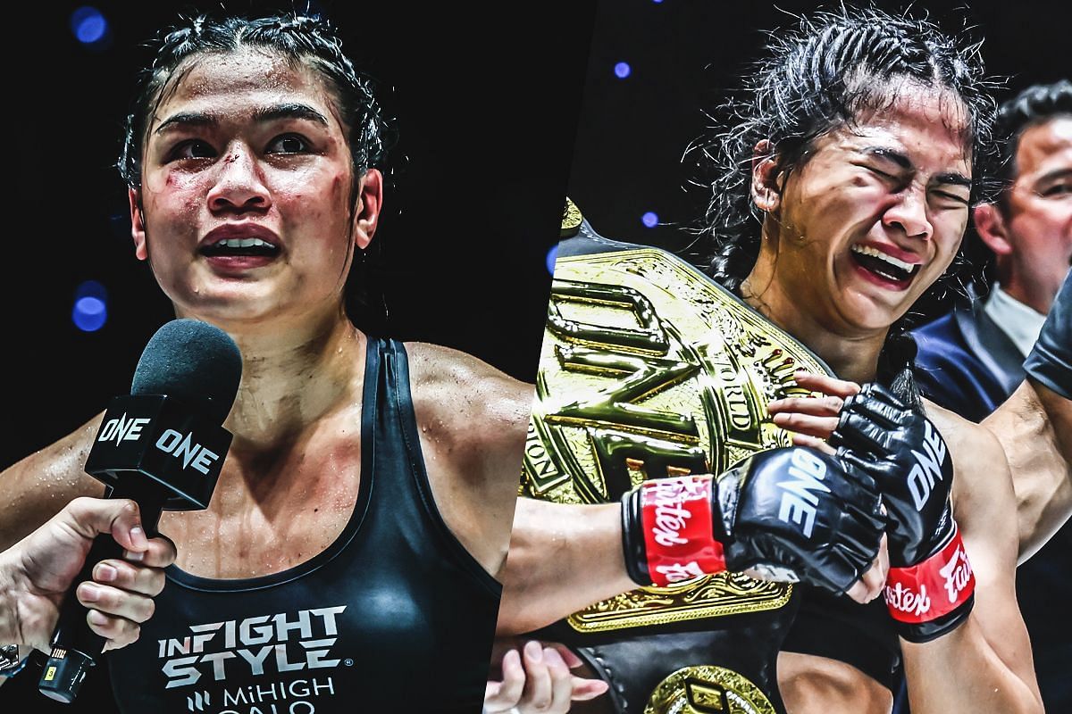 Jackie Buntan was one of the first to congratulate Denice Zamboanga following her win at ONE Fight Night 27. -- Photo by ONE Championship